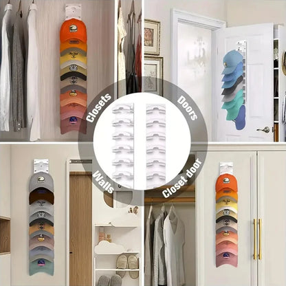 Wall-Mounted Baseball Cap Storage Organizer