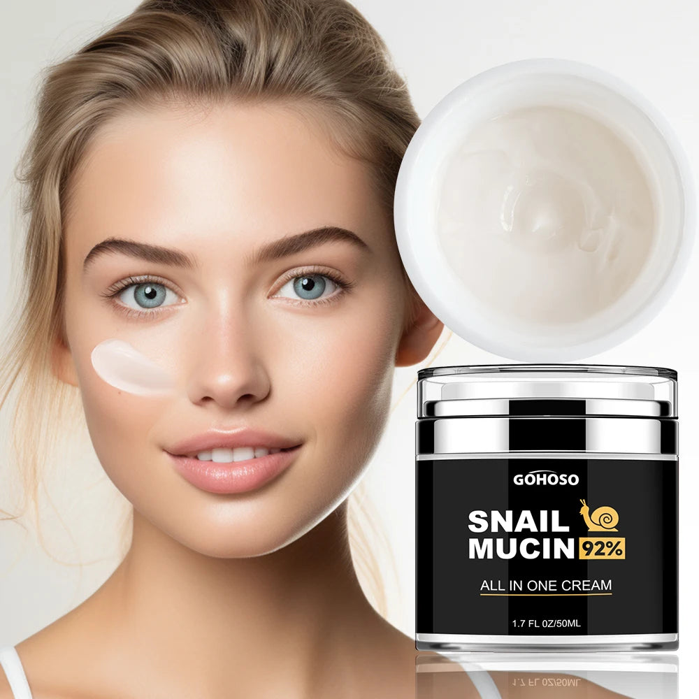 50ml Snail Mucus Face Cream – Hydrating Anti-Aging Moisturizer for Firming, Whitening, Wrinkle Reduction, Oil Control & Pore Shrinking