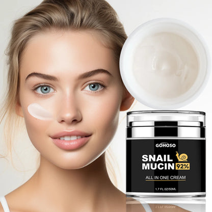 50ml Snail Mucus Face Cream – Hydrating Anti-Aging Moisturizer for Firming, Whitening, Wrinkle Reduction, Oil Control & Pore Shrinking