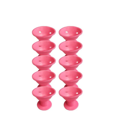 10Pcs Heatless Hair Curlers Set – Large & Small Soft Silicone Overnight Rollers for Natural Waves, No-Heat Lazy Curling Rods for Women & Kids