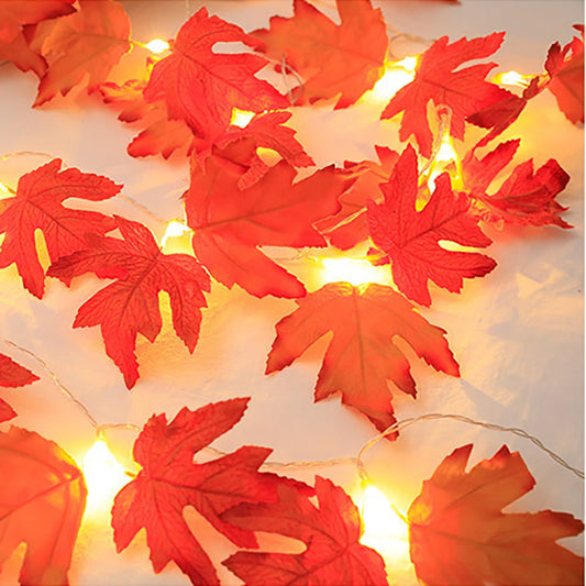 Halloween LED Maple Leaf String Lights