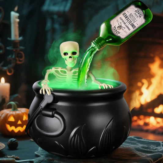 Halloween Black Wizard Bowl with Magic Floating Potion Bottle and Diffuser