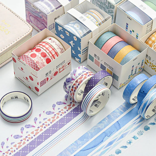 5-Piece Set of Decorative Washi Tapes