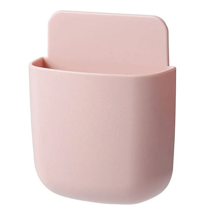 Wall-Mounted Storage Box for Mobile Phone Plugs and Remote Controls