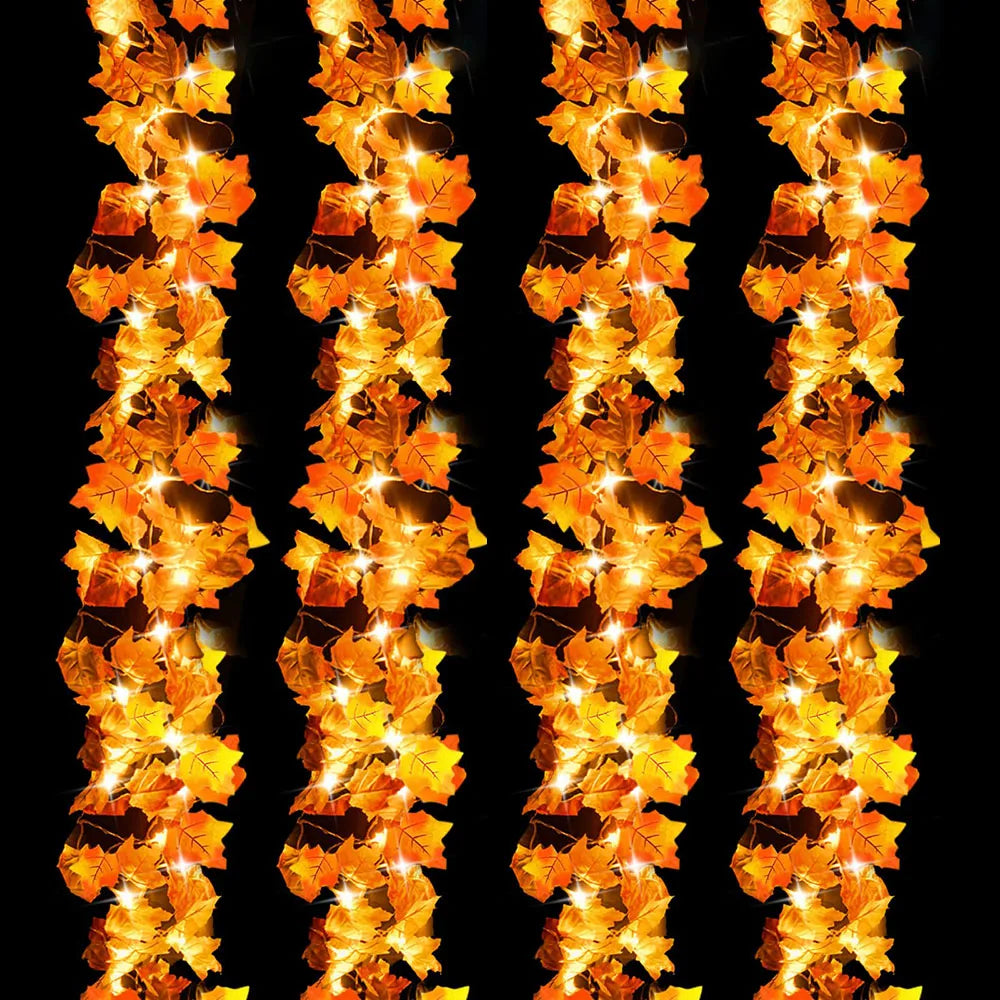 Halloween LED Maple Leaf String Lights