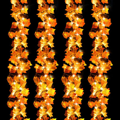 Halloween LED Maple Leaf String Lights