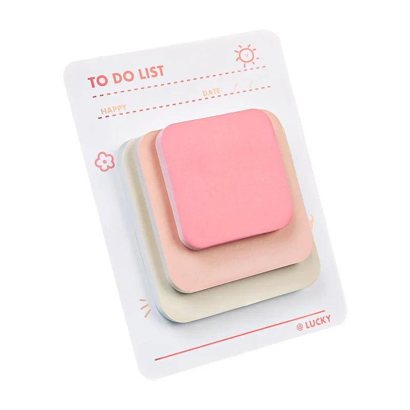 Multicolor Adhesive Memo Pad Set (90 Sheets, 3 Sizes)