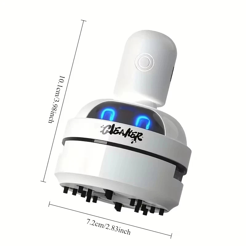 3-Speed USB Rechargeable Mini Portable Handheld Desktop Vacuum Cleaner – Dust Collector for Computer Keyboards and Home Office Cleaning