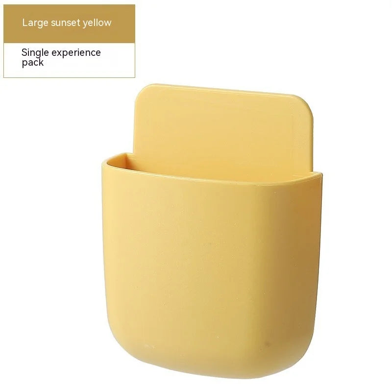 Wall-Mounted Storage Box for Mobile Phone Plugs and Remote Controls
